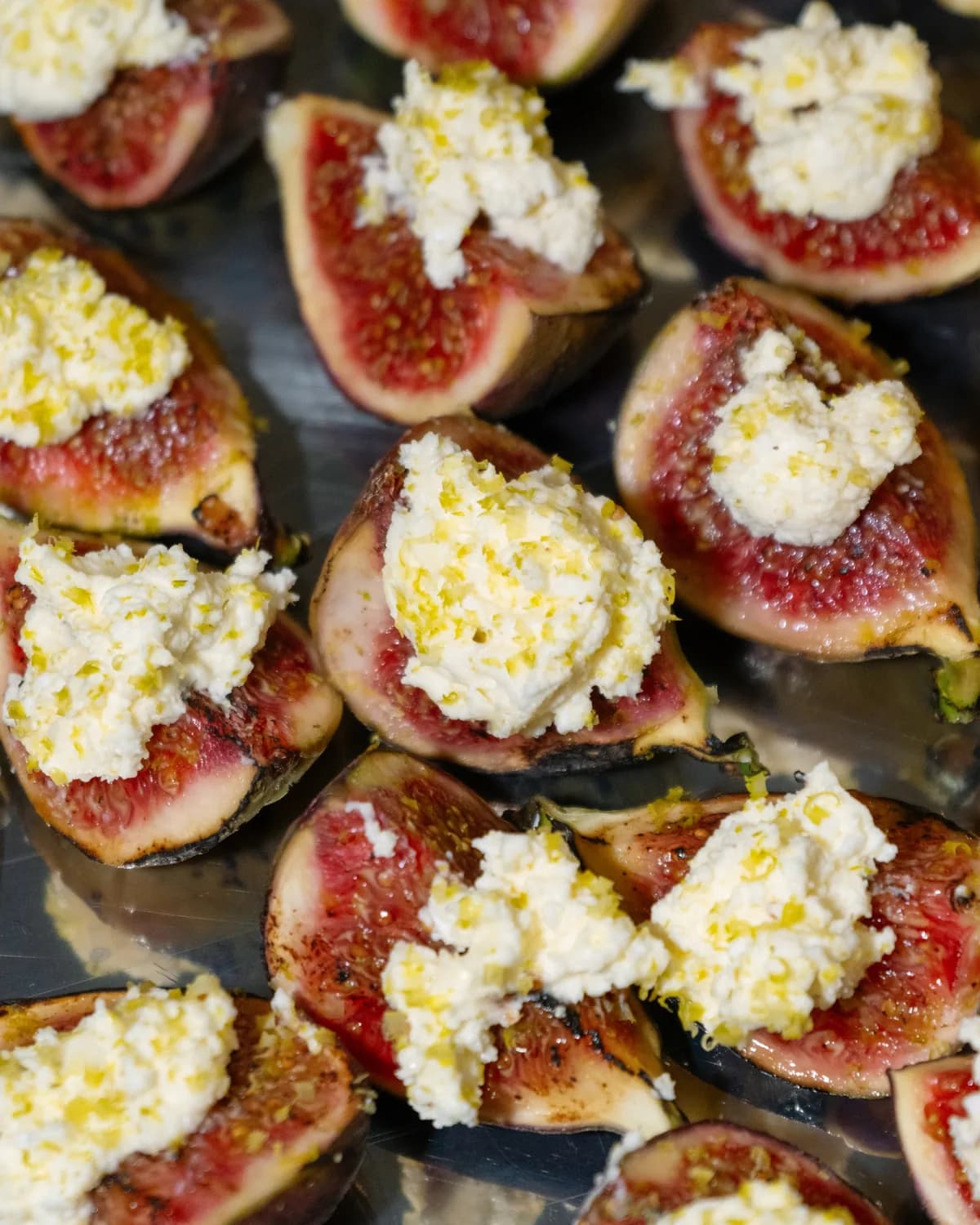Fig and cheese canapés prepared by ZIMA catering