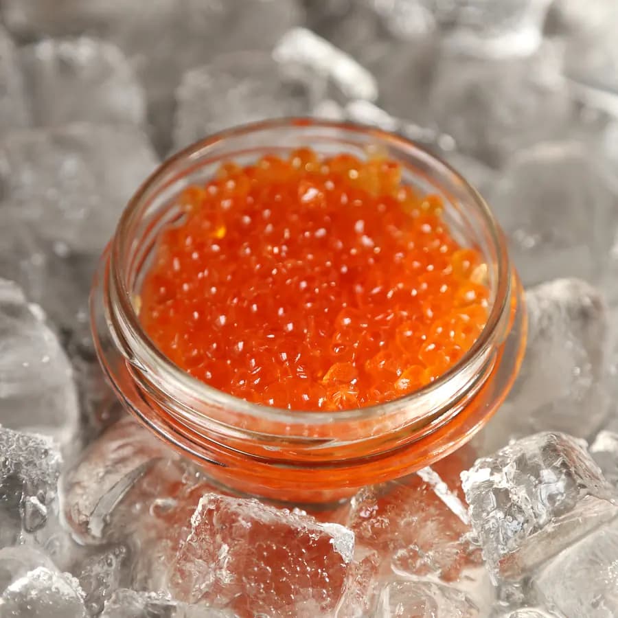 Salmon Roe and Dill Mousse